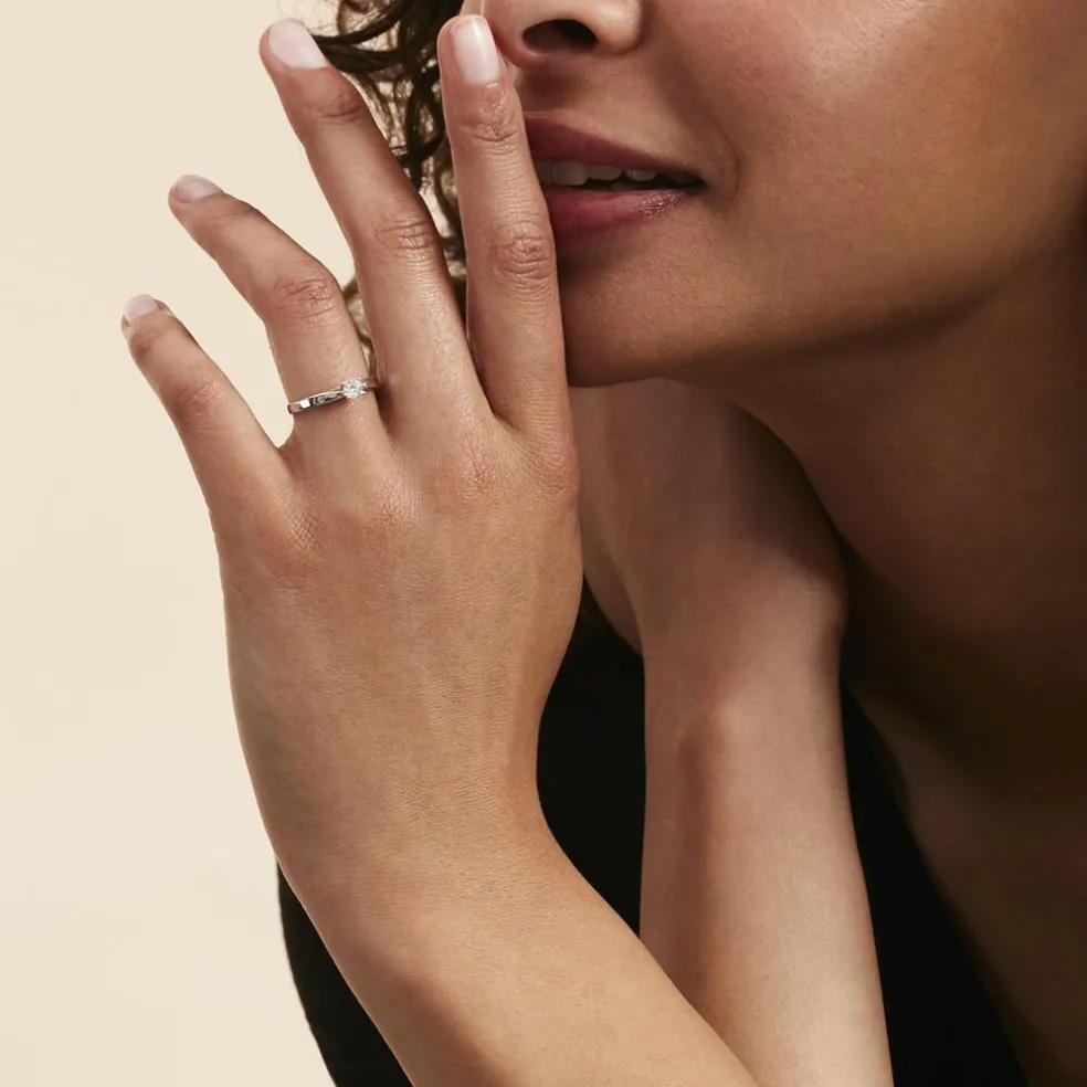 Bague Solitaire Celina Or Blanc Diamant