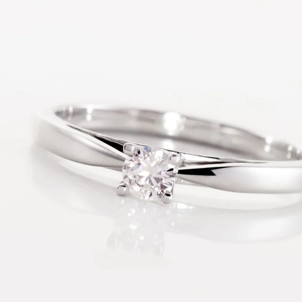 Bague Solitaire Celina Or Blanc Diamant