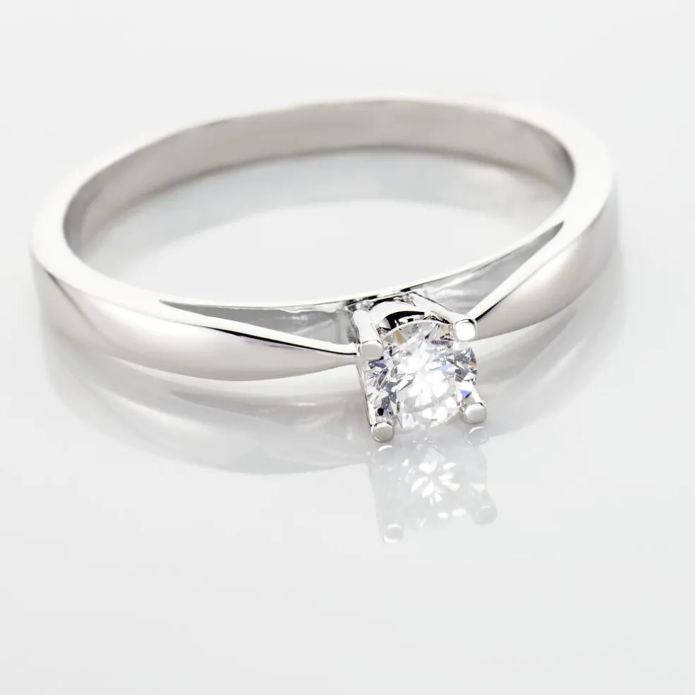 Bague Solitaire Celina Or Blanc Diamant