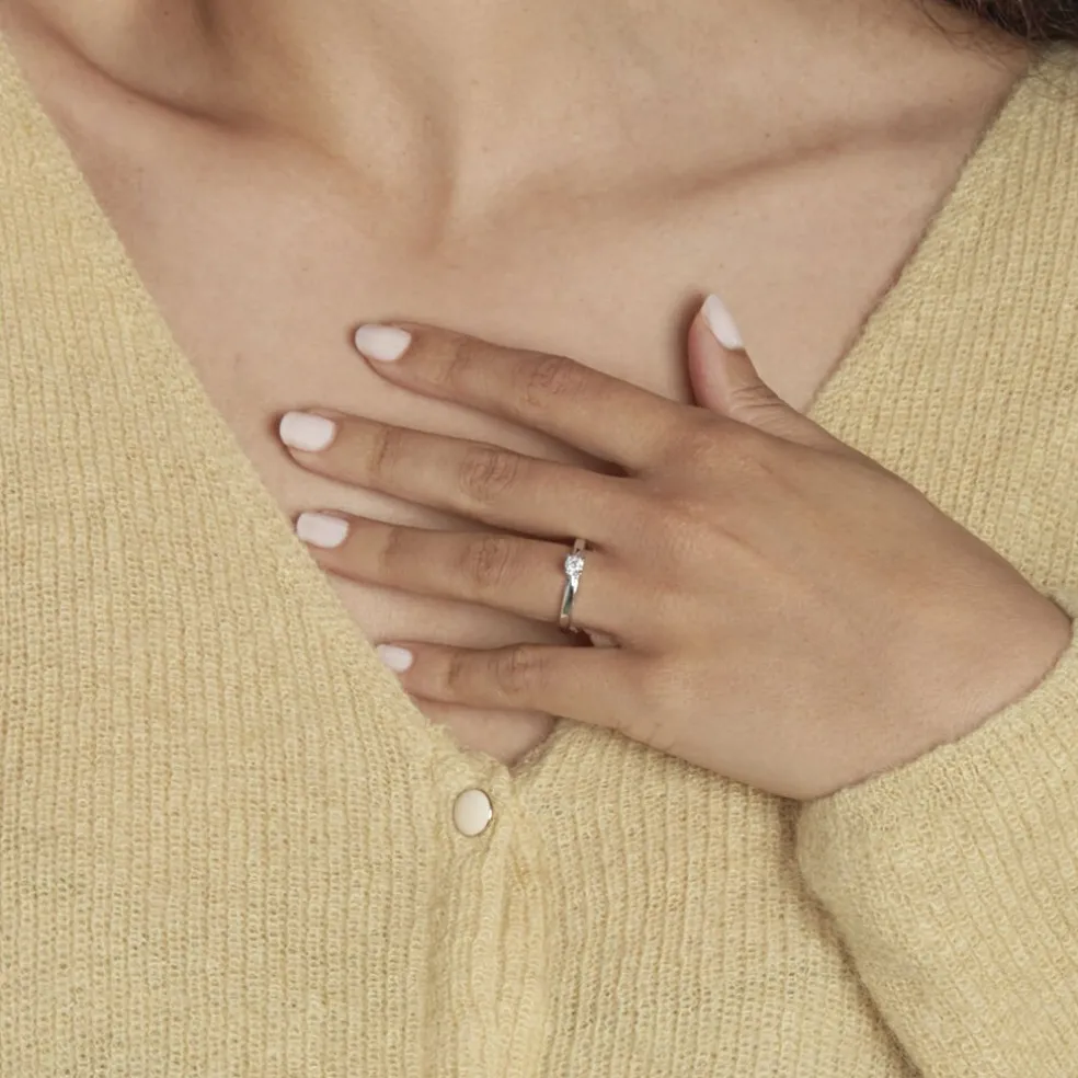 Bague Solitaire Celina Or Blanc Diamant