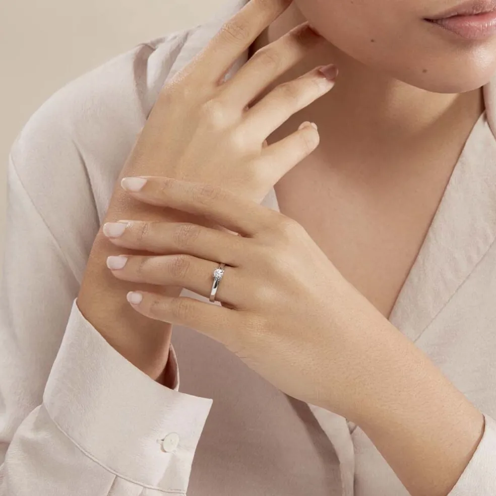 Bague Solitaire Celina Or Blanc Diamant