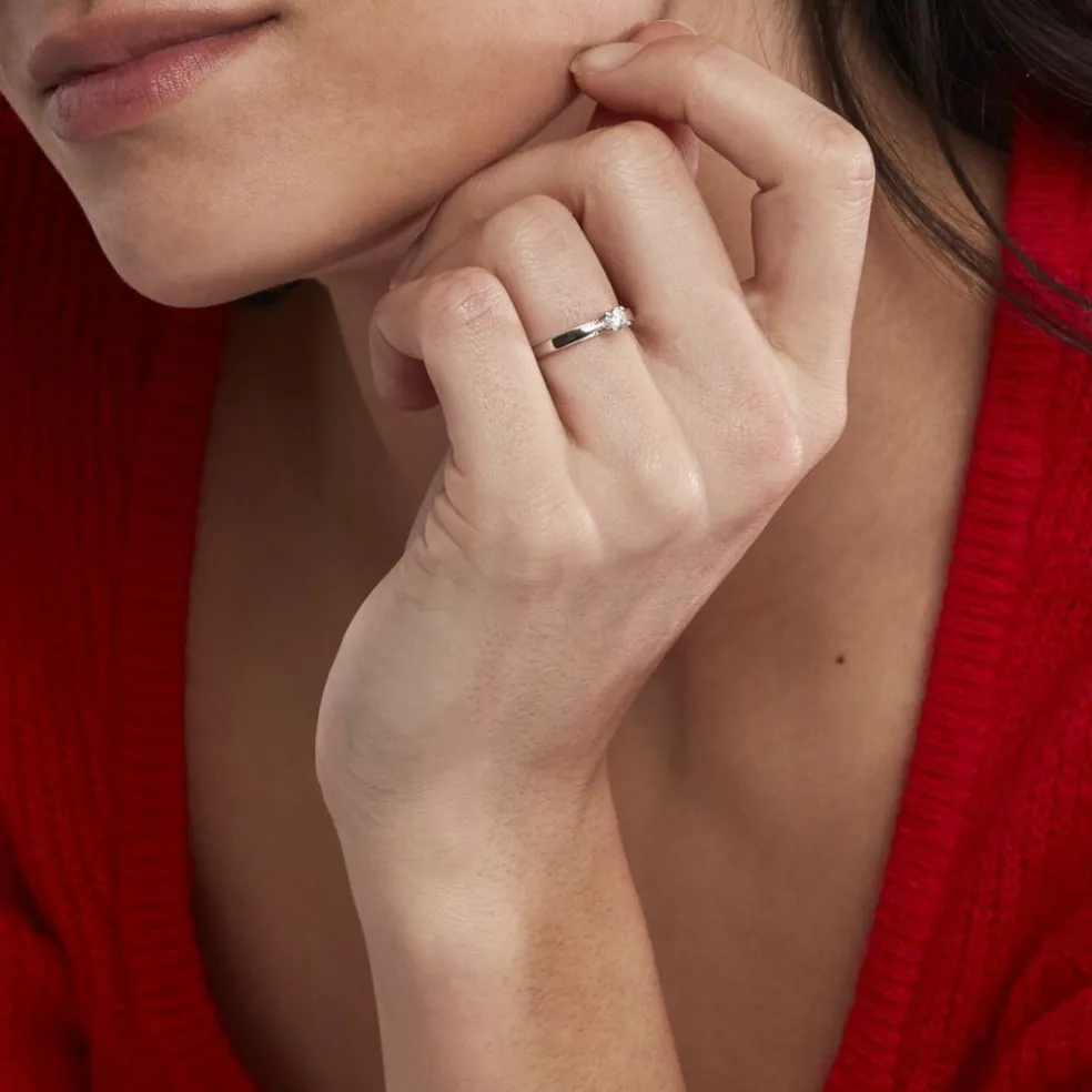 Bague Solitaire Celina Or Blanc Diamant
