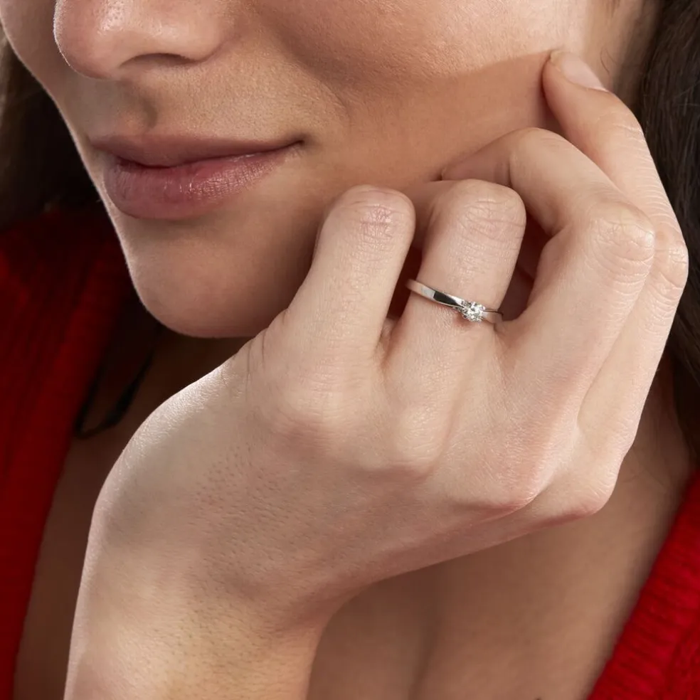 Bague Solitaire Celina Or Blanc Diamant