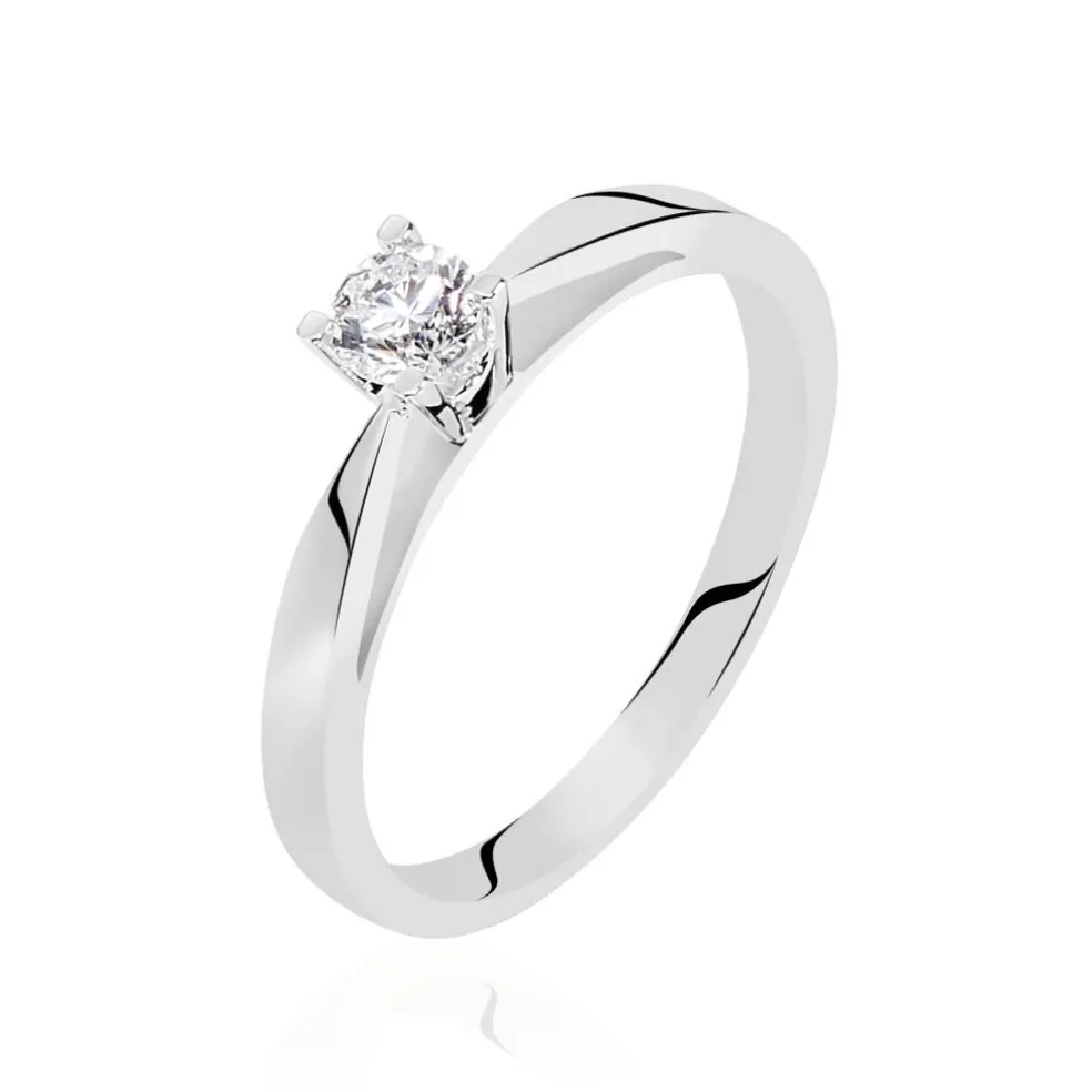 Bague Solitaire Celina Or Blanc Diamant