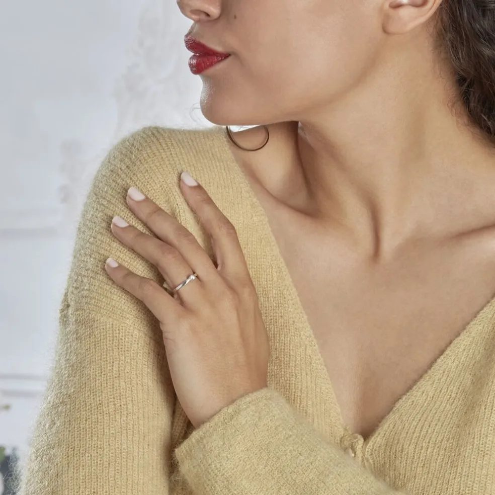 Bague Solitaire Celina Or Blanc Diamant