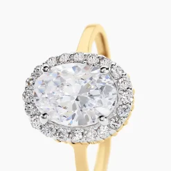 Bague Solitaire Cillie Or Jaune Oxyde De Zirconium