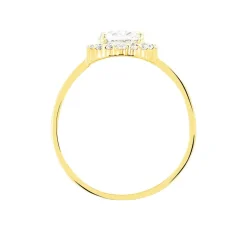 Bague Solitaire Cillie Or Jaune Oxyde De Zirconium