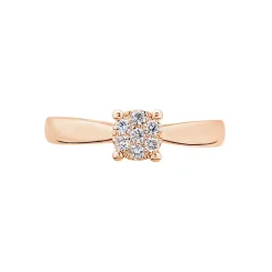 Bague Solitaire Collection Grace Or Rose Diamant