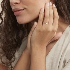 Bague Solitaire Dayna Or Rose Oxyde De Zirconium