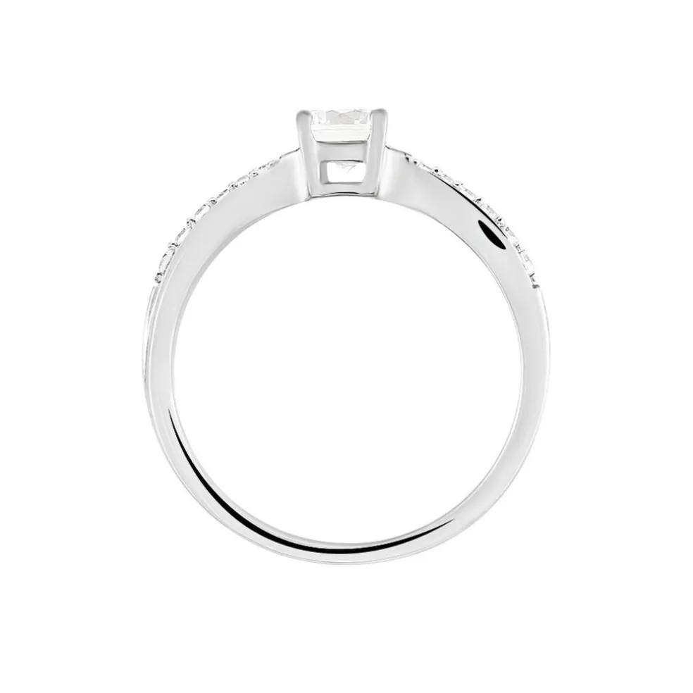 Bague Solitaire Doralicia Argent Blanc Oxyde De Zirconium