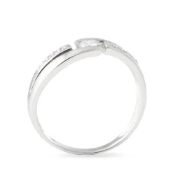 Bague Solitaire Elisa Or Blanc Diamant