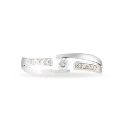 Bague Solitaire Elisa Or Blanc Diamant