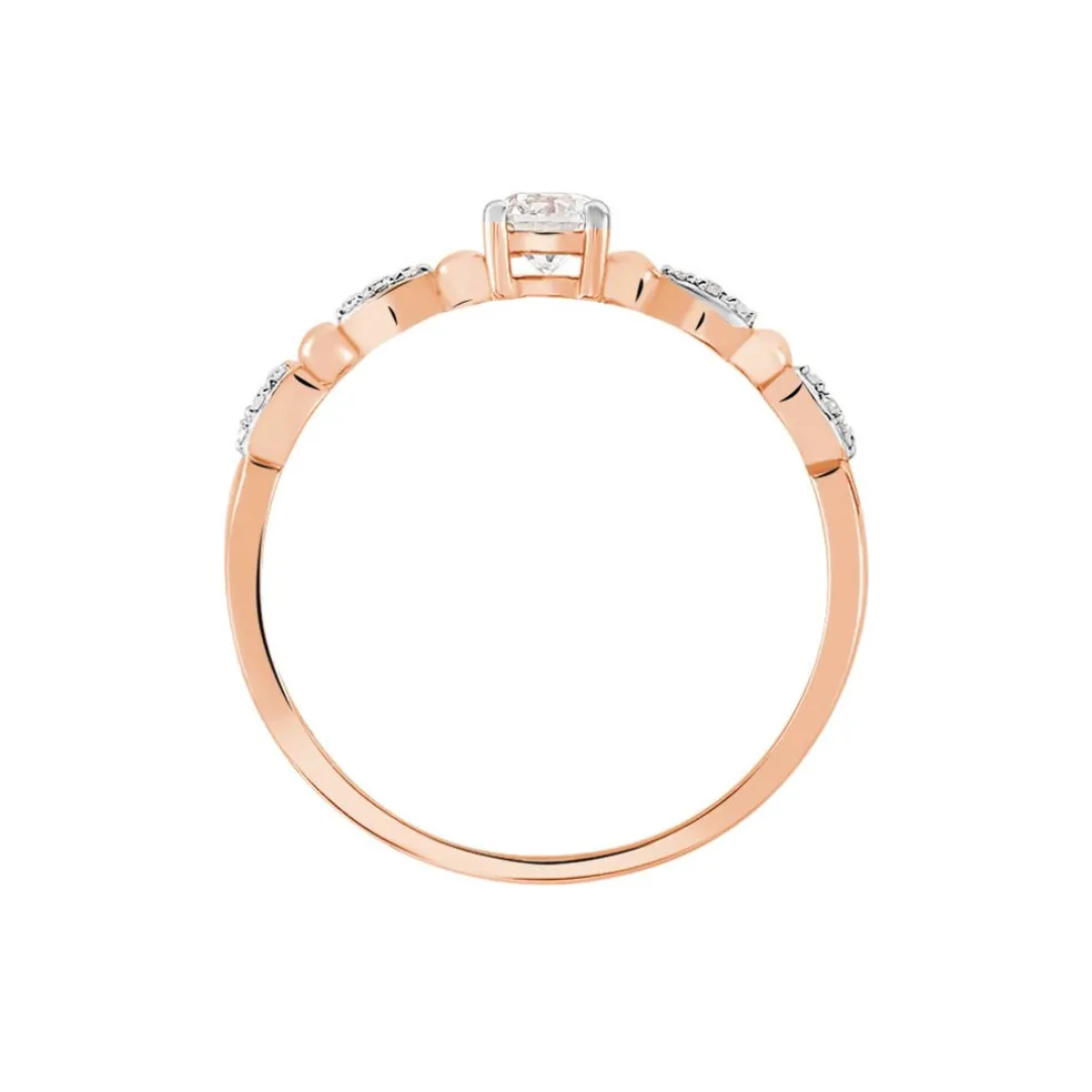 Bague Solitaire Eloize Or Rose Diamant