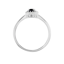 Bague Solitaire Eulalio Argent Blanc Oxyde De Zirconium
