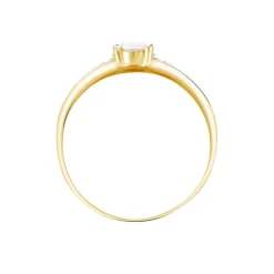 Bague Solitaire Fallon Or Jaune Oxyde De Zirconium