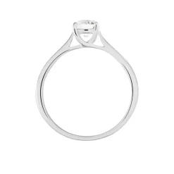 Bague Solitaire Fiona Or Blanc Diamant Synthetique