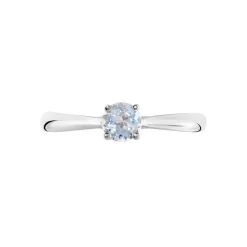 Bague Solitaire Fiona Or Blanc Topaze