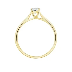 Bague Solitaire Fiona Or Jaune Diamant Synthetique