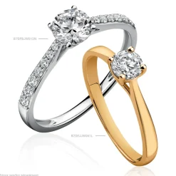 Bague Solitaire Fiona Or Jaune Diamant Synthetique