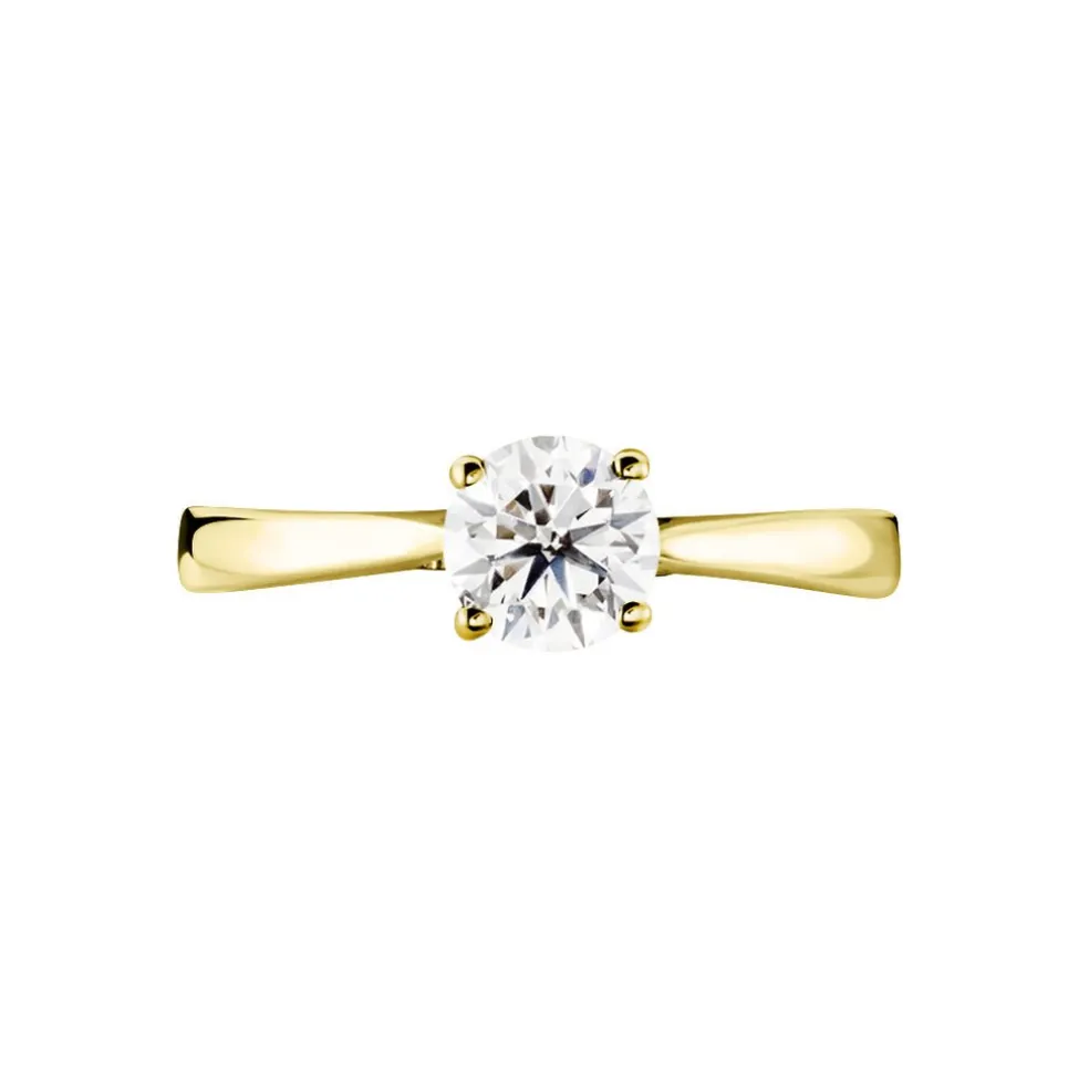 Bague Solitaire Fiona Or Jaune Diamant Synthetique