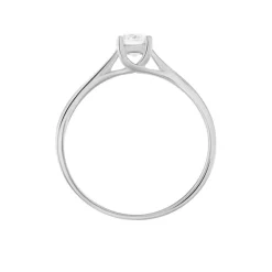 Bague Solitaire Fiona Or Blanc Diamant Synthetique