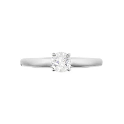 Bague Solitaire Flora Or Blanc Diamant