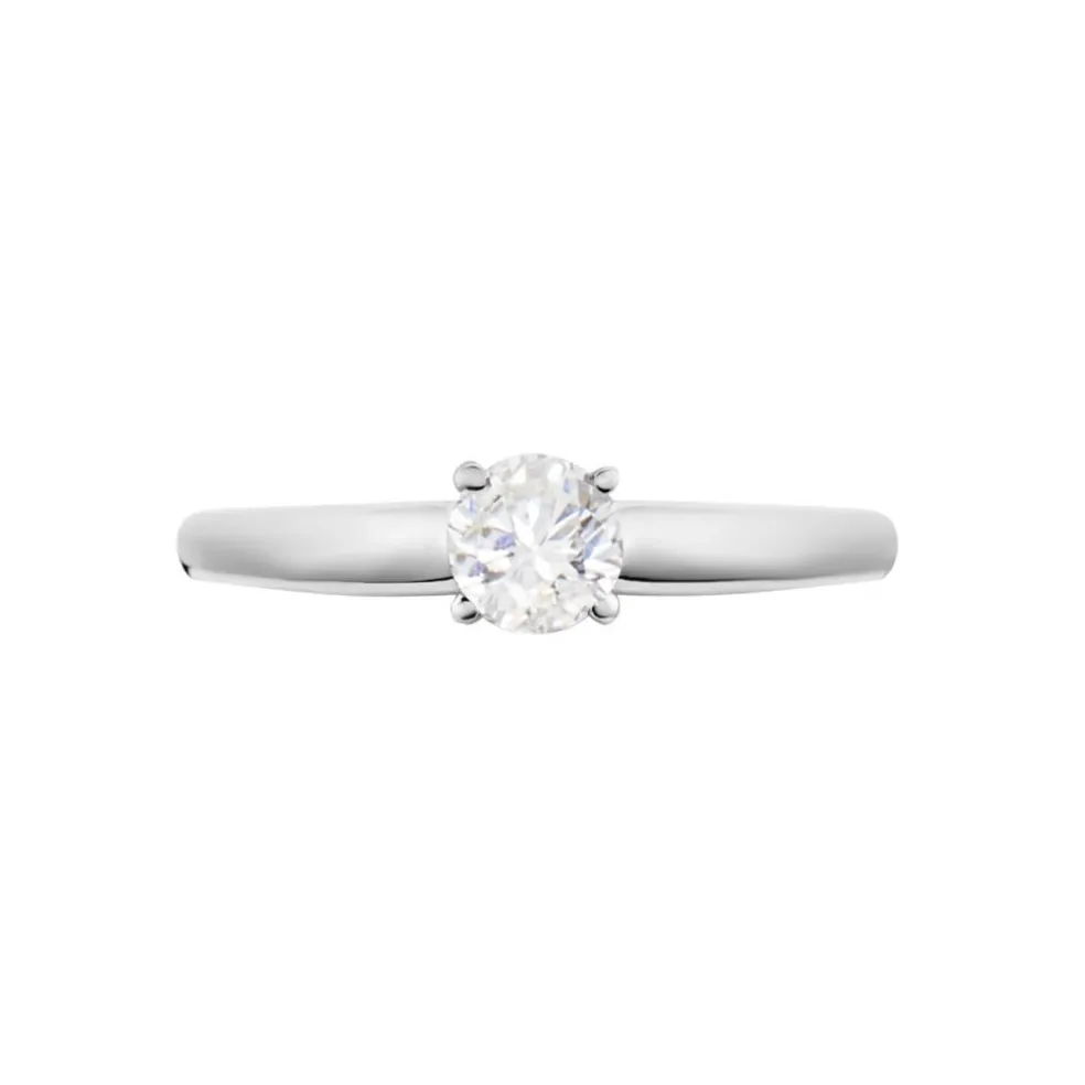 Bague Solitaire Flora Or Blanc Diamant