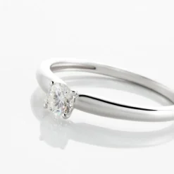 Bague Solitaire Flora Or Blanc Diamant