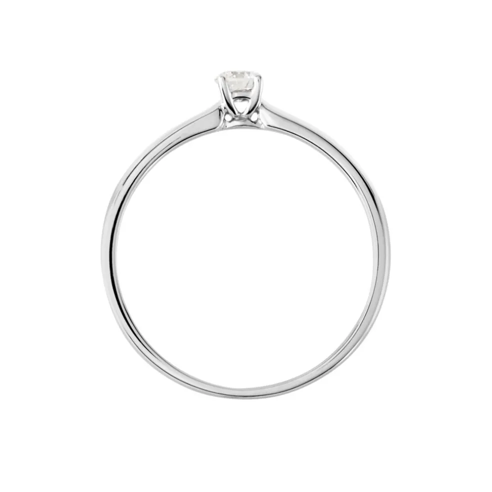 Bague Solitaire Flora Or Blanc Diamant