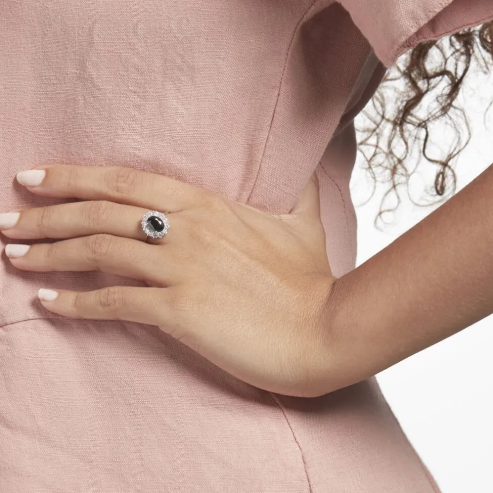 Bague Solitaire Gabor Argent Blanc Oxyde De Zirconium