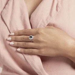 Bague Solitaire Gabor Argent Blanc Oxyde De Zirconium