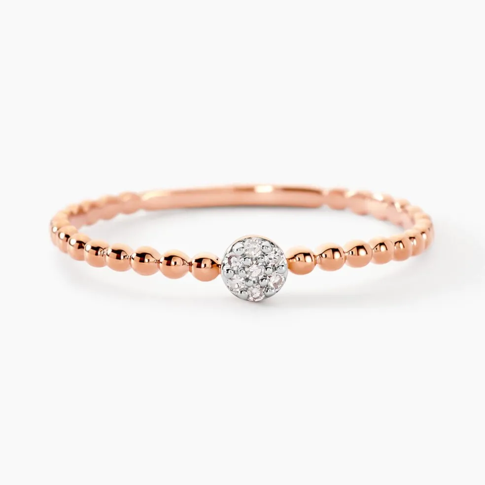 Bague Solitaire Gaxina Or Rose Diamant