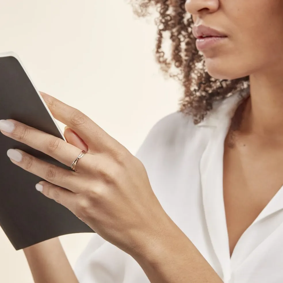 Bague Solitaire Gisla Or Tricolore Diamant