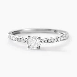 Bague Solitaire Hemera Or Blanc Diamant