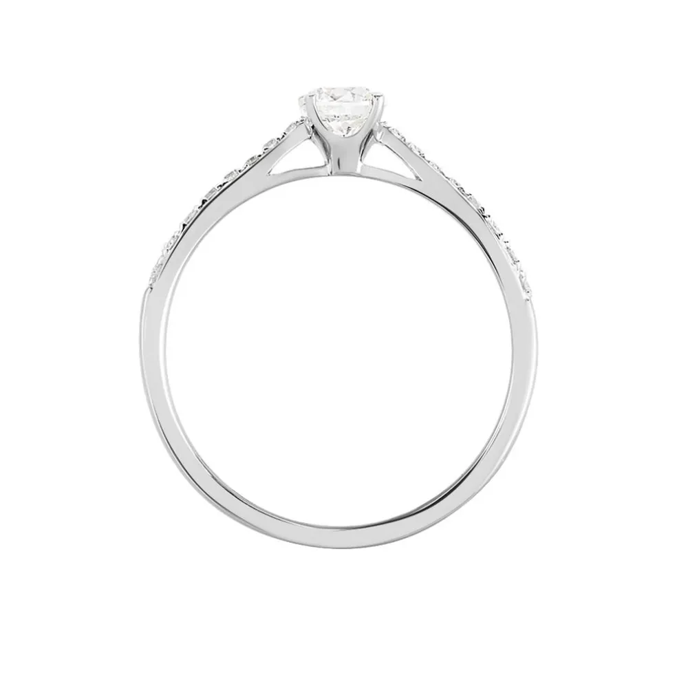 Bague Solitaire Hemera Or Blanc Diamant