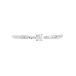Bague Solitaire Hemera Or Blanc Diamant