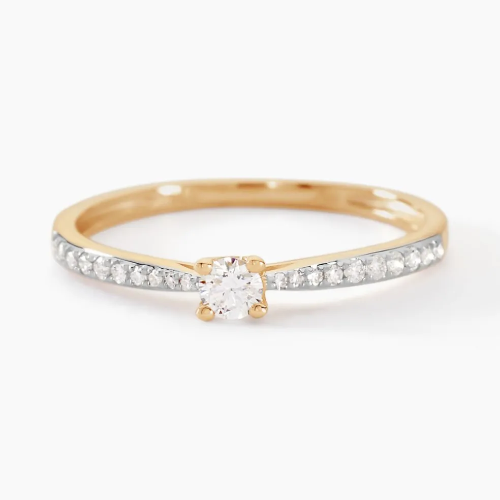 Bague Solitaire Hemera Or Jaune Diamant