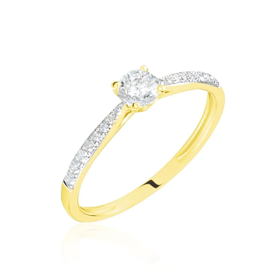 Bague Solitaire Hemera Or Jaune Diamant