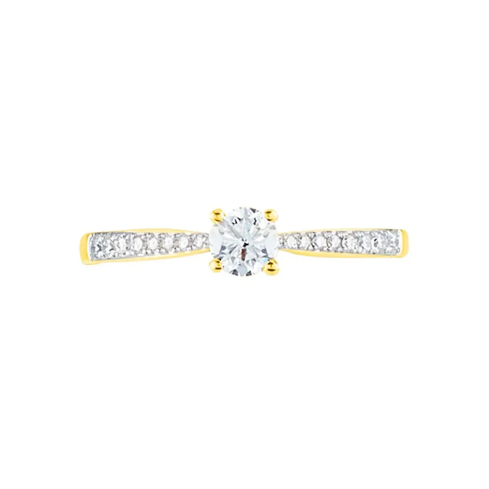 Bague Solitaire Hemera Or Jaune Diamant