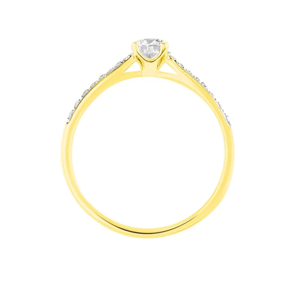 Bague Solitaire Hemera Or Jaune Diamant