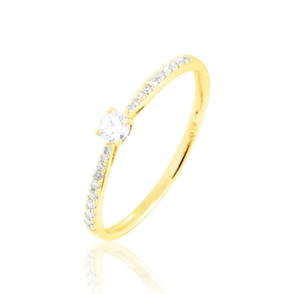Bague Solitaire Hemera Or Jaune Diamant