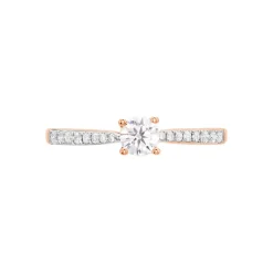 Bague Solitaire Hemera Or Rose Diamant