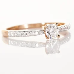 Bague Solitaire Hemera Or Rose Diamant