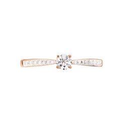 Bague Solitaire Hemera Or Rose Diamant