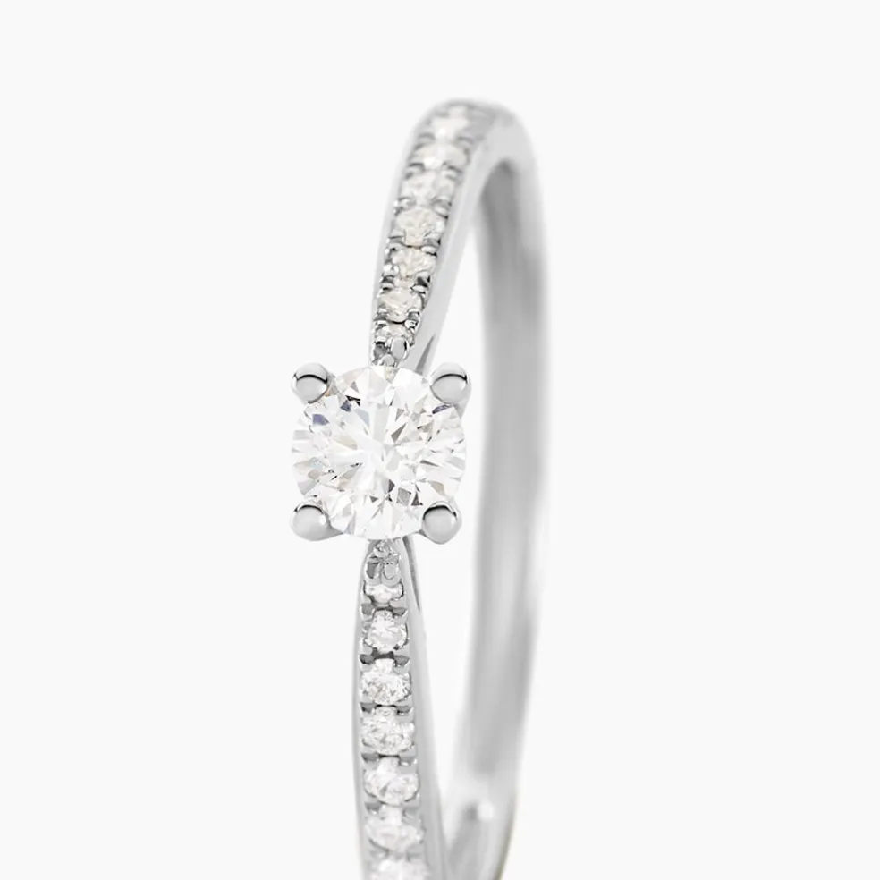 Bague Solitaire Hemera Or Blanc Diamant