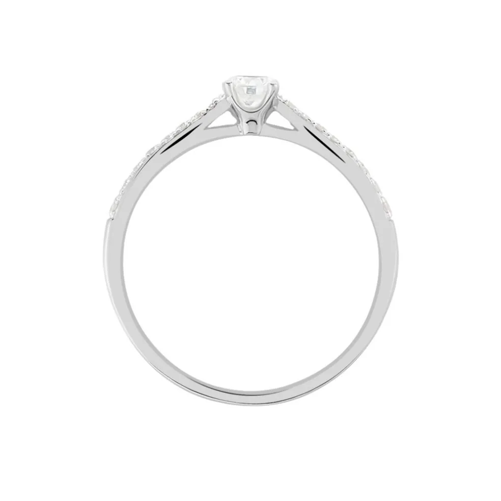Bague Solitaire Hemera Or Blanc Diamant
