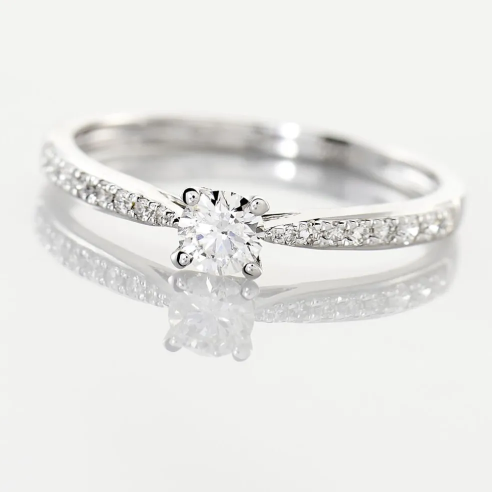 Bague Solitaire Hemera Or Blanc Diamant