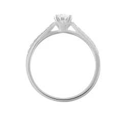 Bague Solitaire Hemera Or Blanc Diamant Synthetique