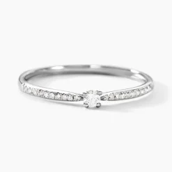 Bague Solitaire Hemera Or Blanc Diamant