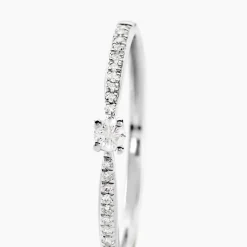 Bague Solitaire Hemera Or Blanc Diamant